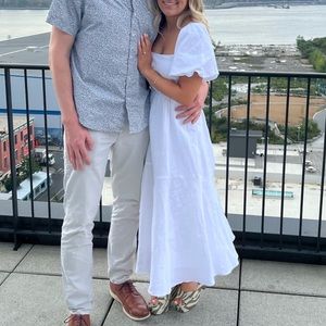 ASTR The Label ANGELES PUFF SLEEVE CUTOUT DRESS